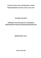 prikaz prve stranice dokumenta Praćenje kvalitete bijelog i polubijelog industrijskog kruha računalnom analizom slike