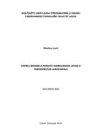 prikaz prve stranice dokumenta Sinteza biodizela pomoću imobilizirane lipaze iz Thermomyces lanuginosus