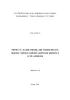 prikaz prve stranice dokumenta Priprava i karakteriziranje modificiranog škroba tapioke smjesom adipinske kiseline i acetanhidrida