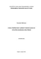 prikaz prve stranice dokumenta Utjecaj temperature i vlažnosti tijekom klijanja na citolitičku razgradnju zrna pšenice