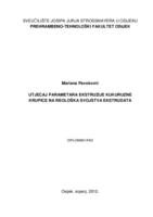 prikaz prve stranice dokumenta Utjecaj parametara ekstruzije kukuruzne krupice na reološka svojstva ekstrudata