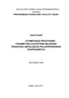 prikaz prve stranice dokumenta Utvrđivanje proizvodnih parametara autohtonih mliječnih proizvoda obiteljskog poljoprivrednog gospodarstva