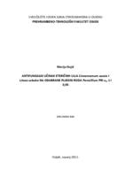 prikaz prve stranice dokumenta Antifungalni učinak eteričnih ulja Cinnamomum cassia i Litsea cubeba na odabrane plijesni roda Penicillium pri aw 1 i 0,95