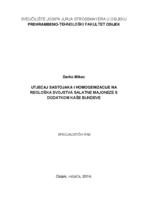 prikaz prve stranice dokumenta Utjecaj sastojaka i homogenizacije na reološka svojstva salatne majoneze s dodatkom kaše bundeve