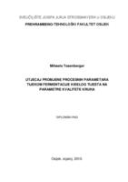 prikaz prve stranice dokumenta Utjecaj promjene procesnih parametara tijekom fermentacije kiselog tijesta na parametre kvalitete kruha