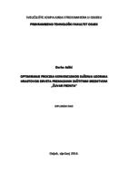 prikaz prve stranice dokumenta Optimiranje procesa konvekcijskog sušenja uzoraka hrastovog drveta premazanih zaštitnim sredstvom "Čuvar Fronta"