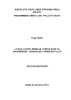 prikaz prve stranice dokumenta Utjecaj uvjeta prerade koštice buče na iskorištenje i oksidacijsku stabilnost ulja