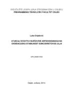 prikaz prve stranice dokumenta Utjecaj dodatka mješavine antioksidanasa na oksidacijsku stabilnost suncokretovog ulja