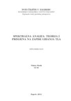 prikaz prve stranice dokumenta Spektralna analiza: teorija i primjena na zapise gibanja tla