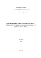 prikaz prve stranice dokumenta Izrada karata prosječnih godišnjih koncentracija nitrata pomoću metoda interpolacije za priljevno područje "Mala Mlaka"