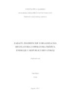 prikaz prve stranice dokumenta Zadaće, ingerencije i organizacija regulatora i operatora tržišta energije u Republici Hrvatskoj