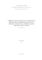 prikaz prve stranice dokumenta Određivanje optimalnog toplinskog prinosa bušotinskih izmjenjivača topline i potencijal tehnologije u Republici Hrvatskoj