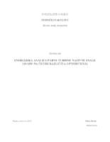 prikaz prve stranice dokumenta Energijska analiza parne turbine nazivne snage 210mw na četiri različita opterećenja