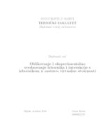 prikaz prve stranice dokumenta Oblikovanje i eksperimentalno vrednovanje izbornika i interakcije s izbornikom u sustavu virtualne stvarnosti