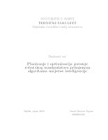 prikaz prve stranice dokumenta Planiranje i optimizacija putanje robotskog manipulatora primjenom algoritama umjetne inteligencije