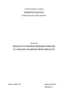 prikaz prve stranice dokumenta PRORAČUN POTROŠNJE PRIMARNE ENERGIJE ZA GRIJANJE I HLAĐENJE OBITELJSKE KUĆE