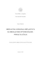 prikaz prve stranice dokumenta Imedijatna ugradnja implantata sa imedijatnim opterećenjem - prikaz slučaja 