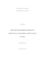 prikaz prve stranice dokumenta Benzidamin hidroklorid kao sredstvo za kontrolu dentalnog plaka
