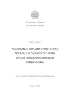 prikaz prve stranice dokumenta Planiranje implantoprotetske terapije u ovisnosti o dobi, spolu i socioekonomskim čimbenicima