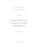 prikaz prve stranice dokumenta Antibakterijski učinak materijala za punjenje korijenskih kanala