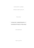 prikaz prve stranice dokumenta Uporaba mikroskopa u endodontskoj terapiji