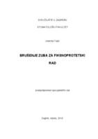 prikaz prve stranice dokumenta Brušenje zuba za fiksnoprotetski rad