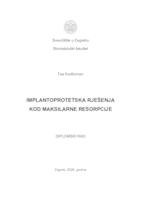 prikaz prve stranice dokumenta Implantoprotetska rješenja kod maksilarne resorpcije