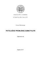 prikaz prve stranice dokumenta Patološke promjene zubne pulpe