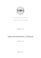 prikaz prve stranice dokumenta Rano ortodontsko liječenje