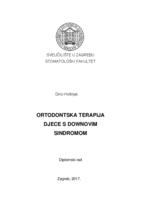 prikaz prve stranice dokumenta Ortodontska terapija  djece s Downovim sindromom