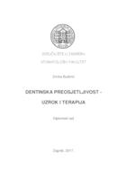 prikaz prve stranice dokumenta Dentinska preosjetljivost  uzrok i terapija