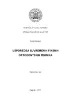 prikaz prve stranice dokumenta Usporedba suvremenih fiksnih ortodontskih tehnika (Roth i MBT)