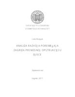 prikaz prve stranice dokumenta Analiza razvoja poremećaja zagriza pri nosnoj opstrukciji u djece