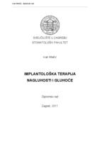 prikaz prve stranice dokumenta Implantološka terapija nagluhosti i gluhoće