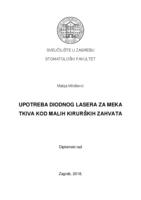 prikaz prve stranice dokumenta Upotreba diodnog lasera za meka tkiva kod malih kirurških zahvata