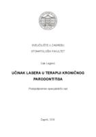 prikaz prve stranice dokumenta Effect of laser in the therapy of chronic periodontitis