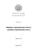 prikaz prve stranice dokumenta Primjena triantibiotske paste u terapiji periapeksnih upala