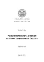 prikaz prve stranice dokumenta Povezanost lijekova s rizikom nastanka osteonekroze čeljusti