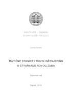 prikaz prve stranice dokumenta Matične stanice i tkivni inženjering u stvaranju novog zuba