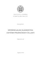 prikaz prve stranice dokumenta Diferencijalna dijagnostika cističnih prozračnosti čeljusti