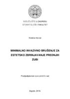 prikaz prve stranice dokumenta Minimalno invazivno brušenje za estetsko zbrinjavanje prednjih zubi