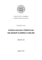 prikaz prve stranice dokumenta Utjecaj kalcija i fosfata na odlaganje fluorida u caklinu