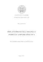 prikaz prve stranice dokumenta Implantoprotetska terapija u području gornjih sjekutića