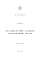 prikaz prve stranice dokumenta Oralna rehabilitacija ljuskicama u fiksnoprotetskoj terapiji