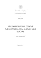prikaz prve stranice dokumenta Utjecaj antibiotske terapije tijekom trudnoće na sluznicu usne šupljine