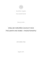 prikaz prve stranice dokumenta Oralno kirurški zahvati kod pacijenta na kemo- i radioterapiji