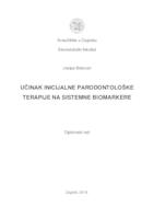 prikaz prve stranice dokumenta Učinak inicijalne parodontološke terapije na sistemne biomarkere