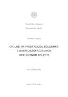 prikaz prve stranice dokumenta Oralne manifestacije u bolesnika s gastroezofagealnom refluksnom bolesti