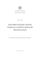 prikaz prve stranice dokumenta Anatomski sigurna i rizična područja s aspekta dentalne implantologije