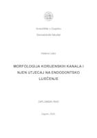 prikaz prve stranice dokumenta Morfologija korijenskih kanala i njen utjecaj na endodontsko liječenje